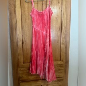 Komarov Pink Asymmetrical hem slip dress size S (6/8)